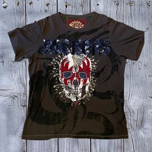 Ringspun Sequin tee. Size M